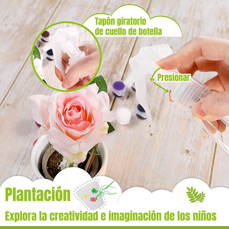 Kit Cultivo Y Decoración x4 Macetas y Accesorios Para Niños 6