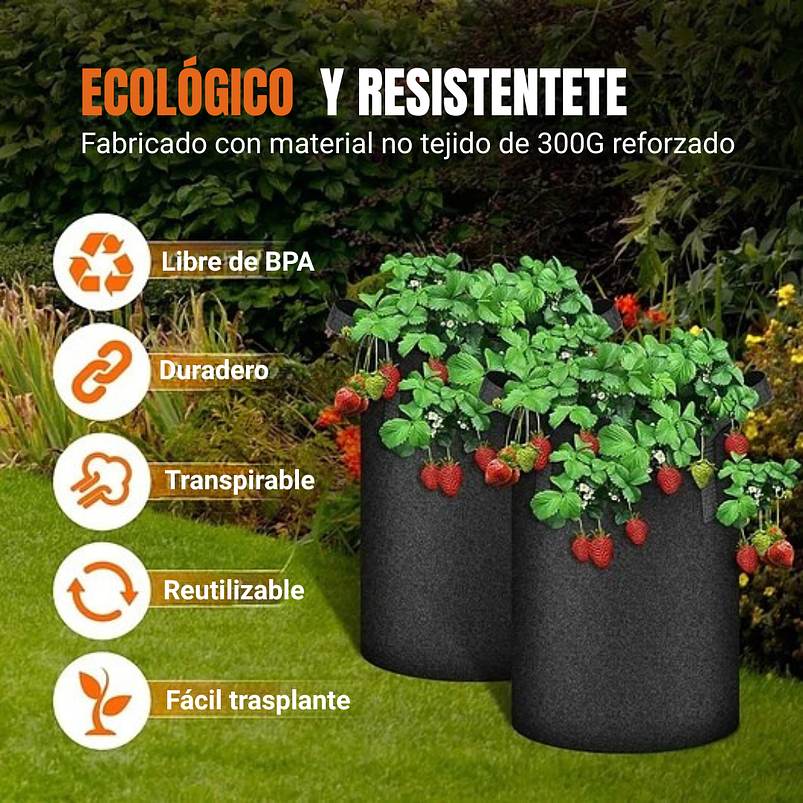 Maceta Siembra Plantas Tela Especial x3 Galones 11 Litros 3