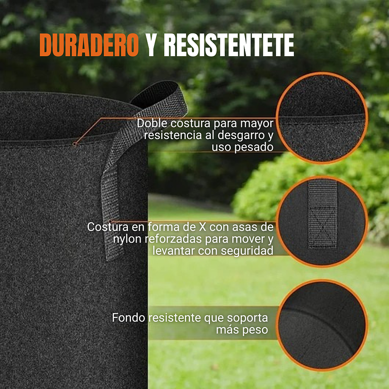 Maceta Siembra Plantas Tela Especial x3 Galones 11 Litros 4