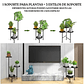 Soporte De Macetas Plantas Metálico Multiposición 3 Niveles - Miniatura 6