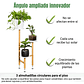 Soporte Macetas De Plantas En Bambú x3 Puestos Blanco - Miniatura 3