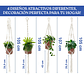 Soporte Colgante Para Plantas x4 Unidades En Macramé Más Gancho - Miniatura 2