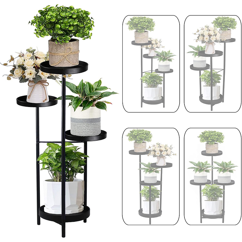 Soporte Macetas De Plantas Metálico 4 Nivel Multiposición 1