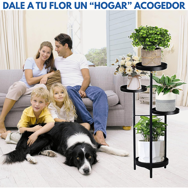 Soporte Macetas De Plantas Metálico 4 Nivel Multiposición 5