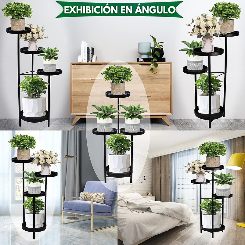 Soporte Macetas De Plantas Metálico 4 Nivel Multiposición 6