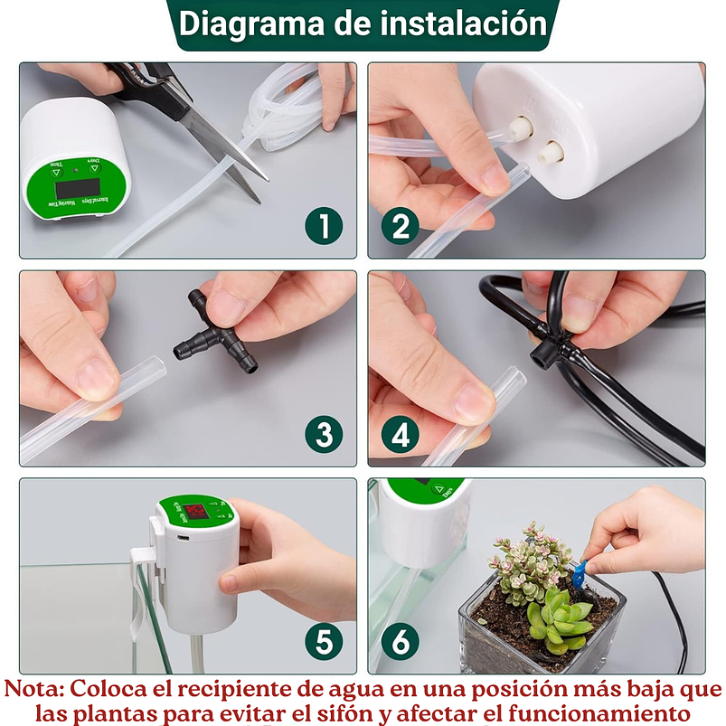 Kit De Riego De Plantas Para 12 Automático Digital 4