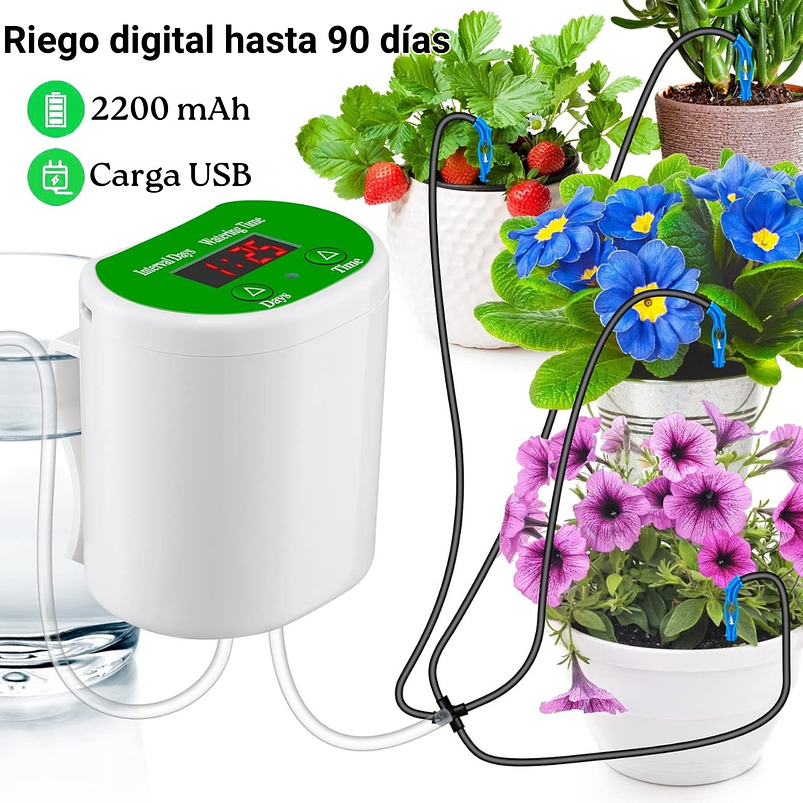 Kit De Riego De Plantas Para 12 Automático Digital 6