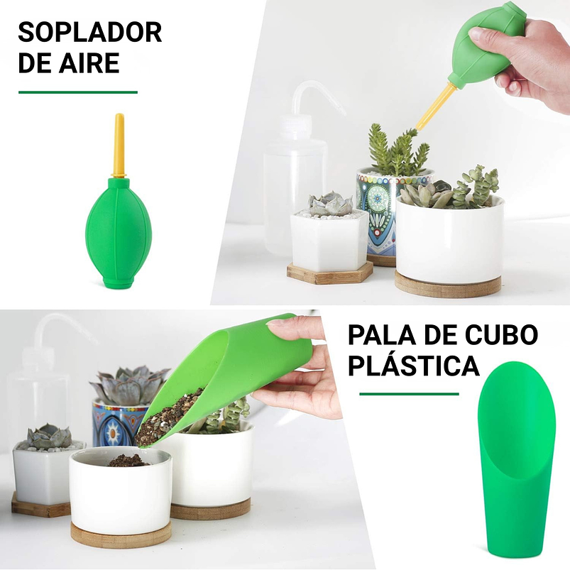 Kit Herramientas Jardín Cactus Plantas Suculenta x13 Piezas Más Bolso 2