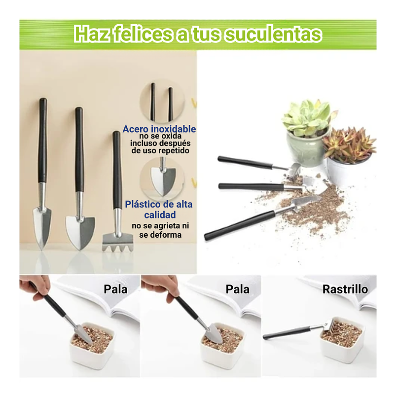 Kit Herramientas Bonsai Acero Profesional x18 Piezas Más Estuche 4