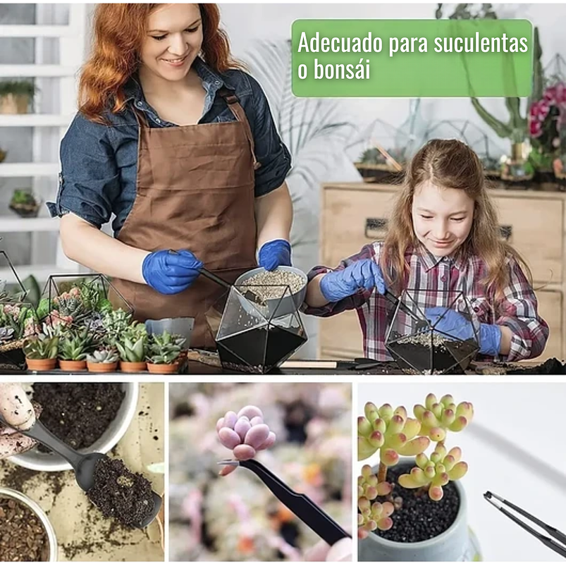 Kit Herramientas Bonsai Acero Profesional x18 Piezas Más Estuche 6