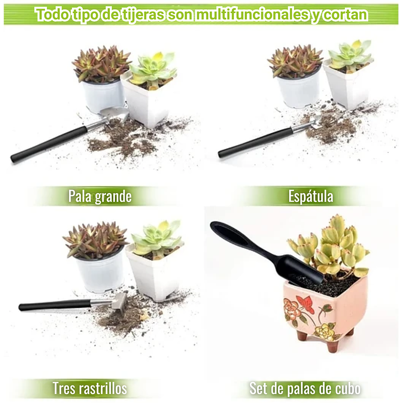 Kit Herramientas Bonsai Acero Profesional x18 Piezas Más Estuche 7