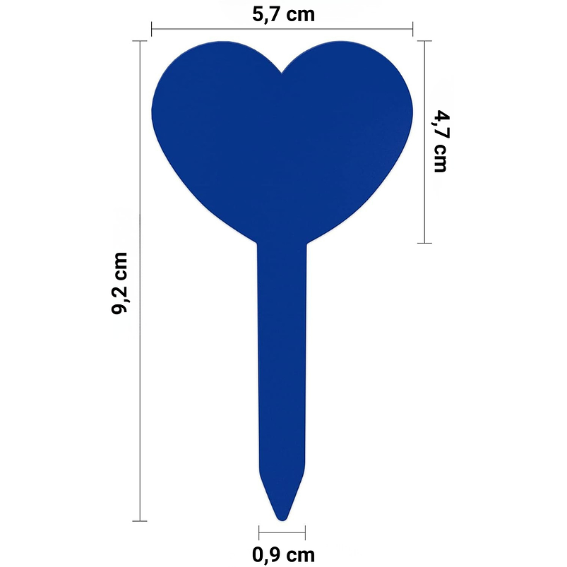 Etiquetas Plantas Siembra Corazón x50 Unidades 9