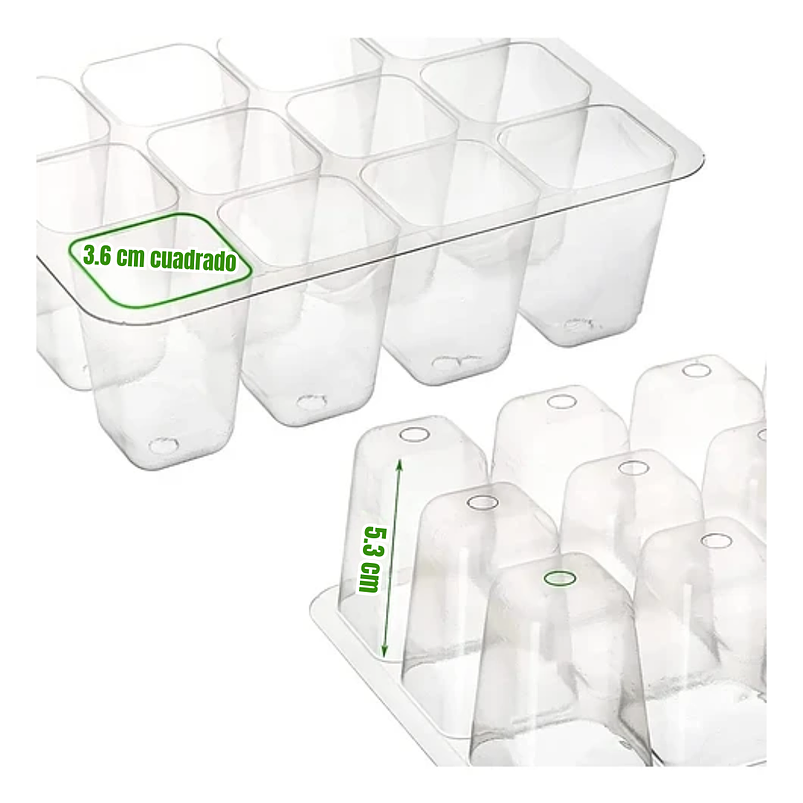 Bandeja Germinación Semillas x01 Unidad Cúpula Plástica 2