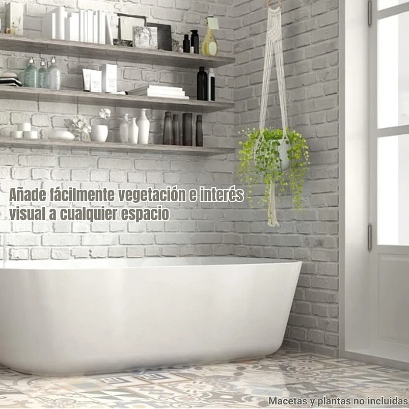 Juego Macramé x02 Unidades Macetas Plantas De Colgar 100% Algodón 3