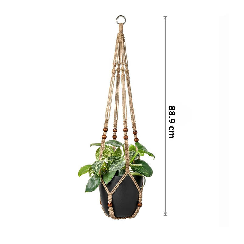 Colgador Para Macetas 100% Yute 90cm Largo Hecho A Mano 3