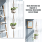 Juego Macramé x4 Unidades Para Macetas Colgar 100% Algodón Premium - Miniatura 4