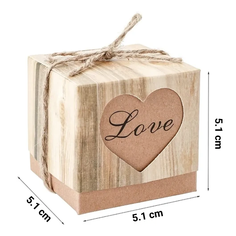 Caja Recuerdo Fiesta Love 5cm Cuadrada Paquete x45 Unidades 6