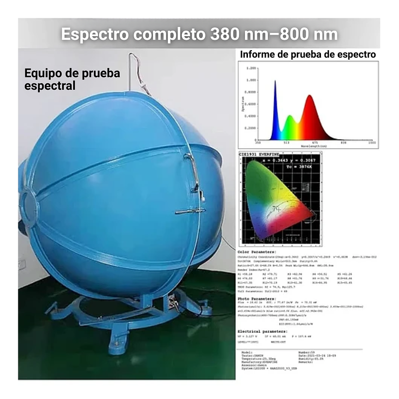 Luz Led Cultivo Crecimiento Plantas Interior 20w 5 Niveles Luz: Blanco Voltaje:110V 4