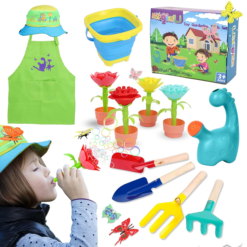 Kit Juego Herramientas de Jardinería para Niños más Bolso 1