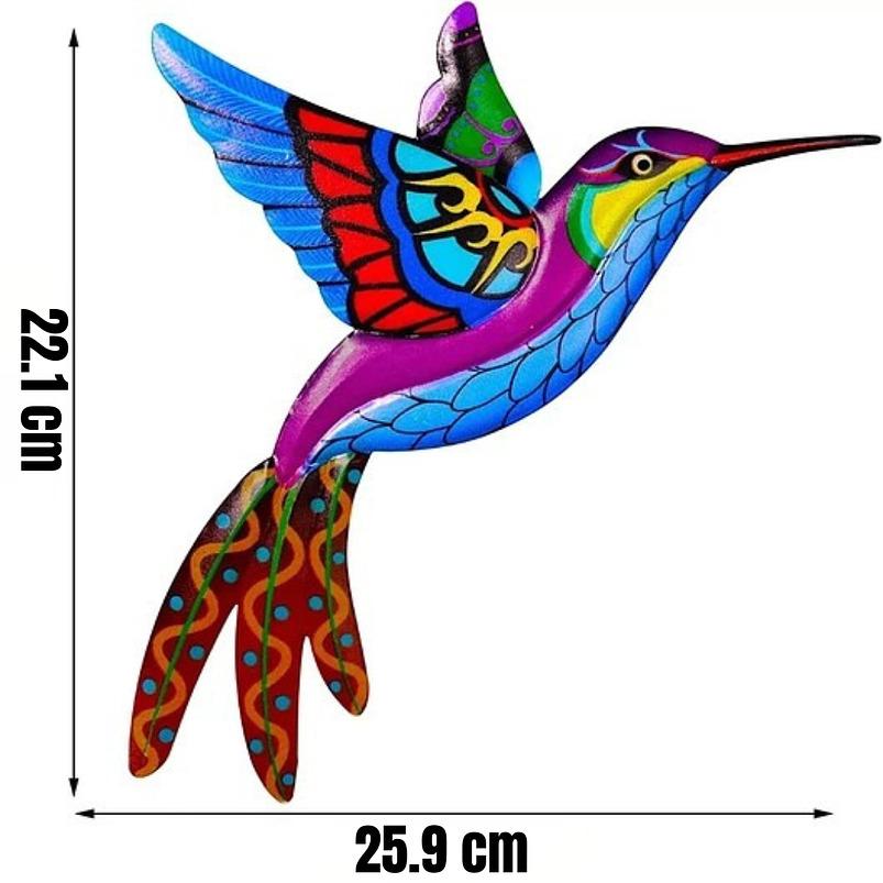 Set Figuras Colibríes x4 Unidades Decorativas Jardín - Pared 2