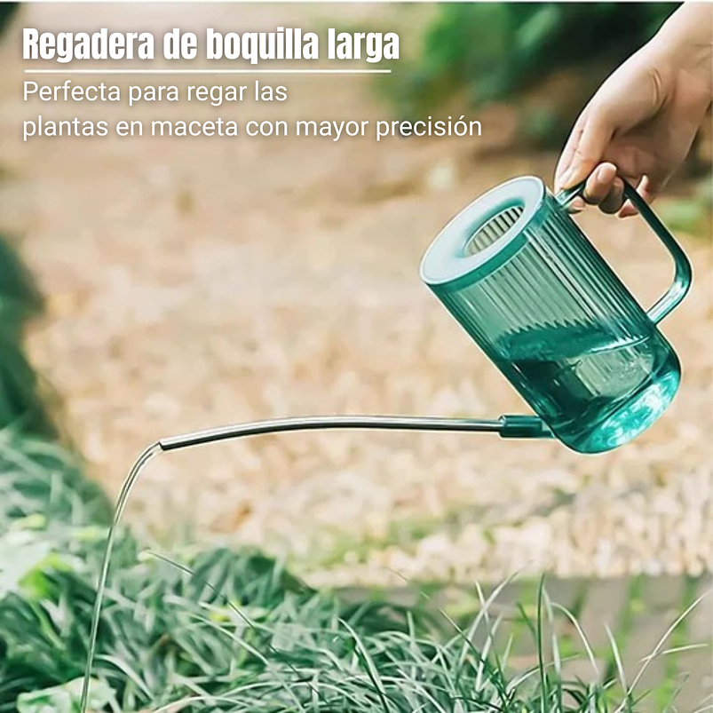 Regadera Plastica Plantas Premium Salida en Acero más Spray x1 litro Mas Botella de Apretar 3