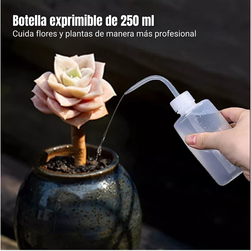 Regadera Plastica Plantas Premium Salida en Acero más Spray x1 litro Mas Botella de Apretar 6