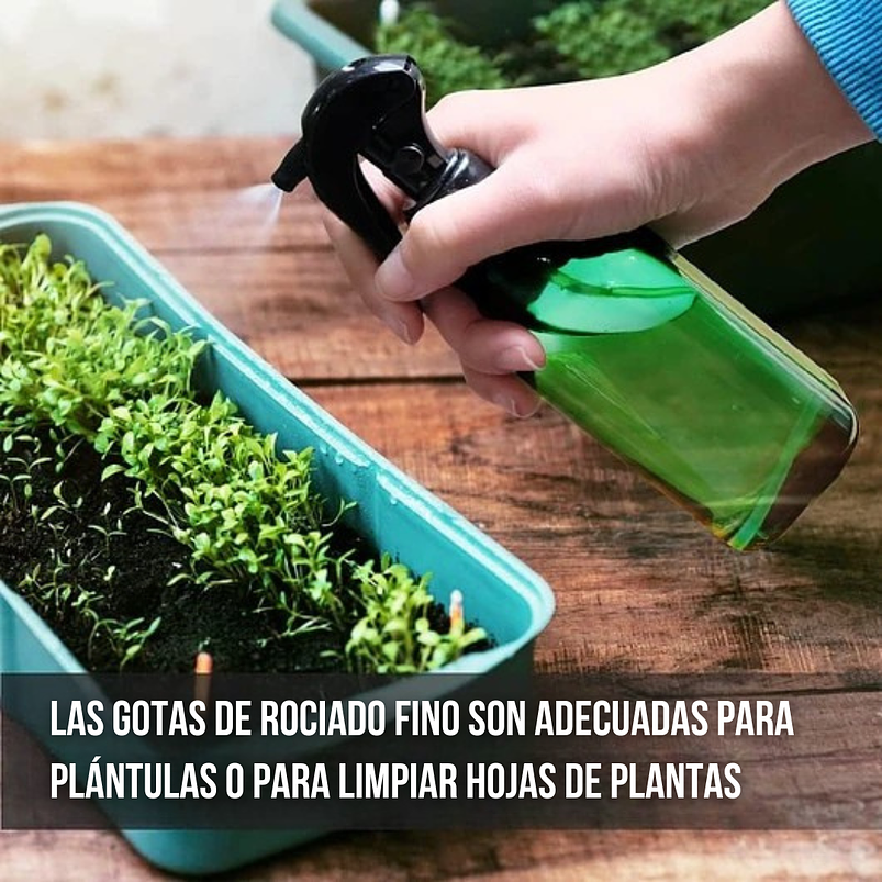 Regadera Plastica Plantas Premium Salida en Acero más Spray x1 litro Mas Botella de Apretar 12