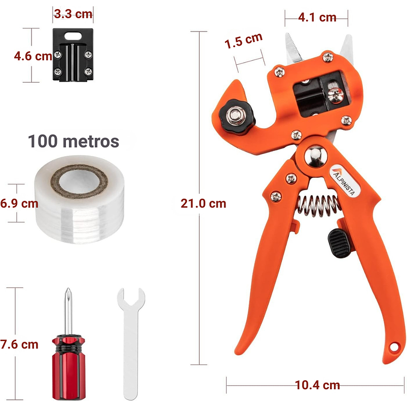Kit Herramientas de Injerto y Corte Para Plantas Naranjado 3