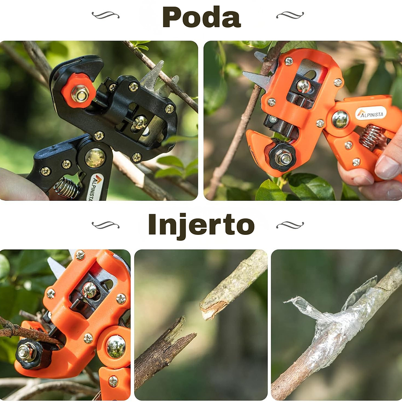 Kit Herramientas de Injerto y Corte Para Plantas Naranjado 4