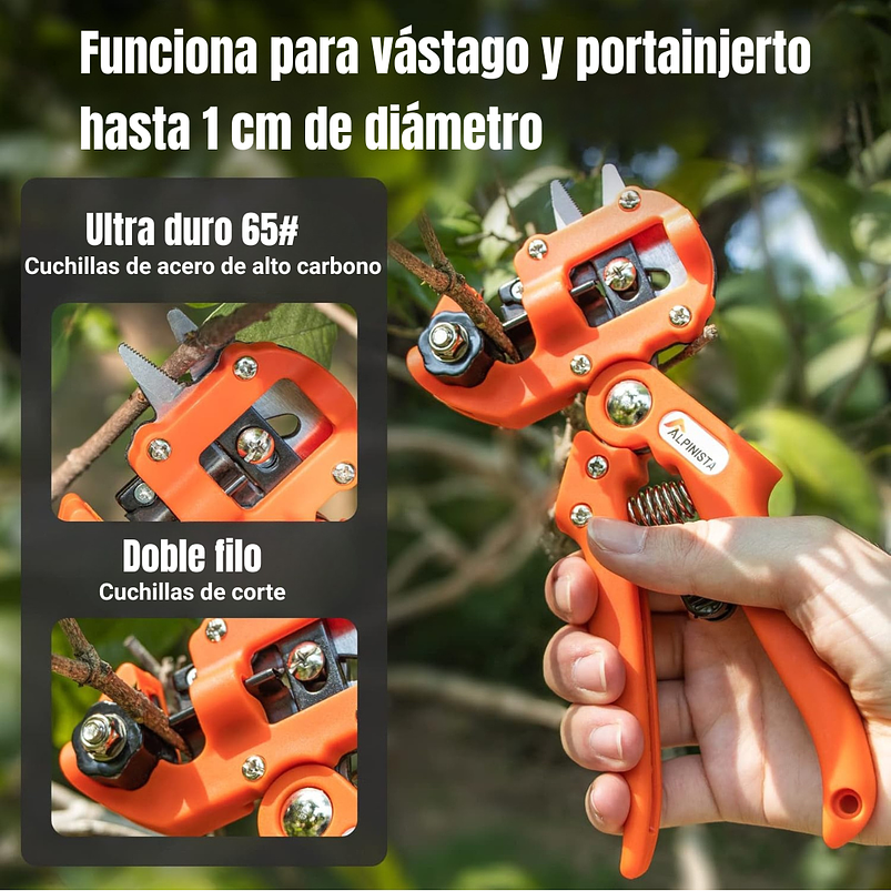 Kit Herramientas de Injerto y Corte Para Plantas Naranjado 6