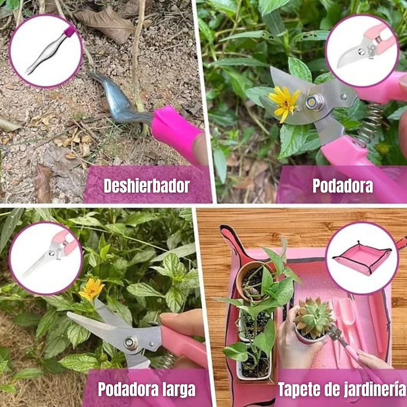 Kit Herramientas Suculentas Cactus x14 Piezas más bolso Premium 4