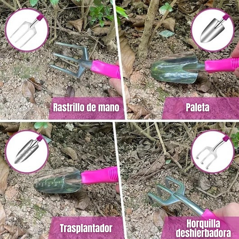 Kit Herramientas Suculentas Cactus x14 Piezas más bolso Premium 6