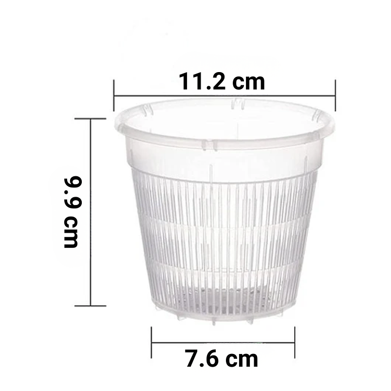 Macetas Siembra Orquídea Plástica x01 Unid Transparente 11cm 2