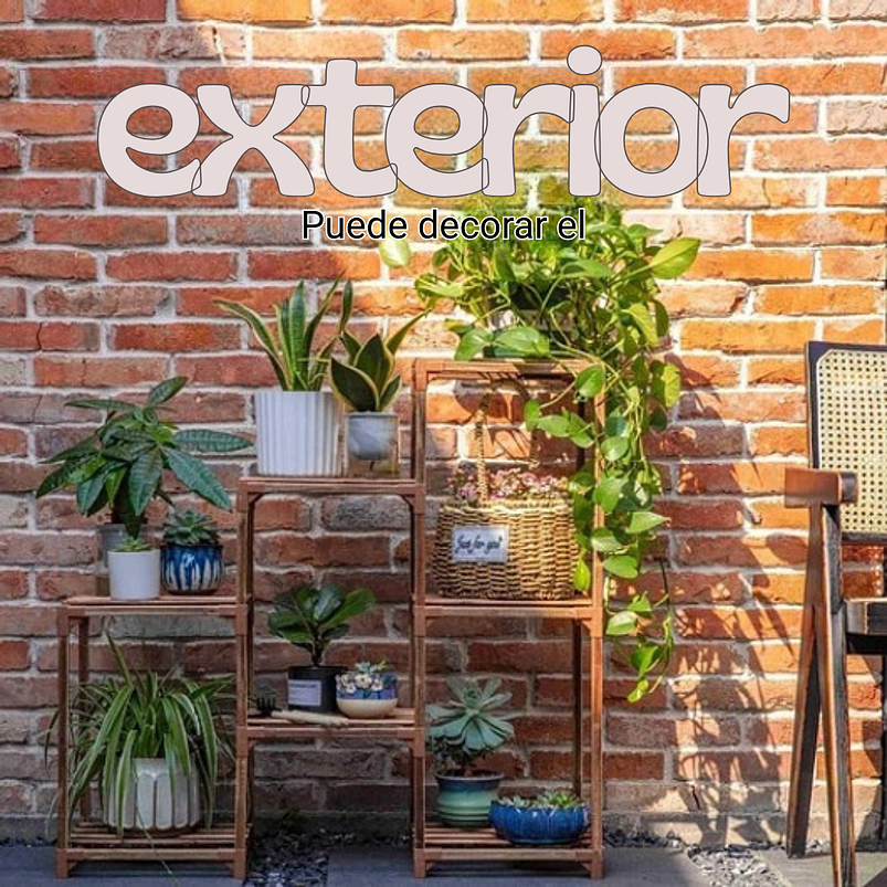 Soporte Estante De Plantas 3 Niveles En Madera Natural 7