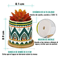 Juego Macetas Cerámica Premium x 6unidades 9cm Alto x8cm Diametro - Miniatura 2