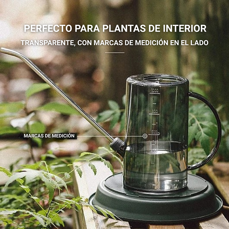 Regadera Plantas Premium x1 Litro Salida Larga En Acero 4