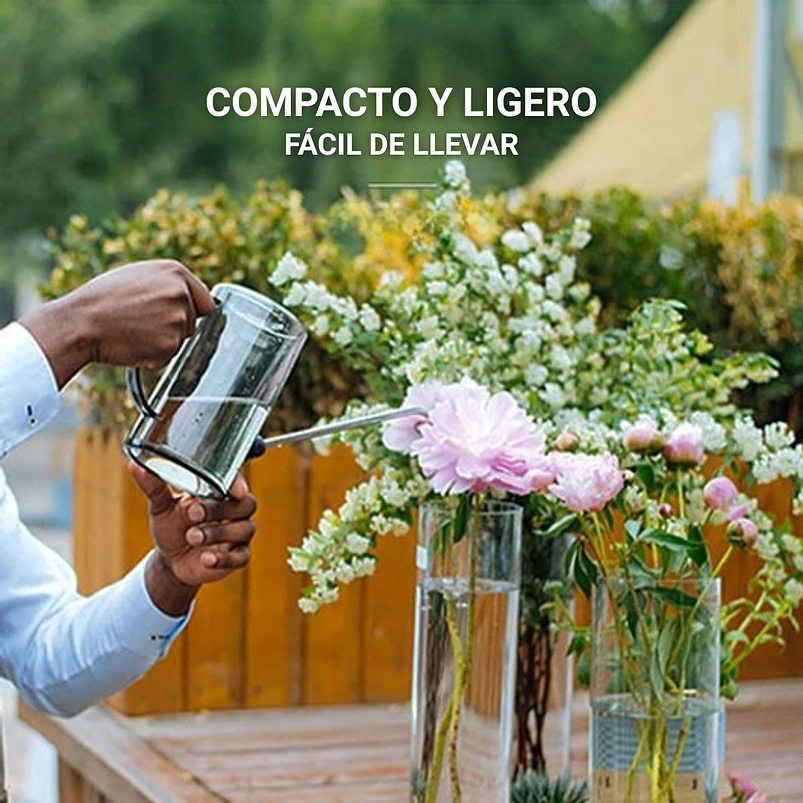 Regadera Plantas Premium x1 Litro Salida Larga En Acero 6