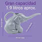 Regadera Forma Elefante Rosada Por 1 Litro Plastica Rigido - Miniatura 3