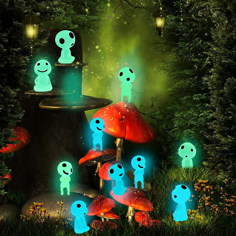 Figura Aliens Luminoso Decorativo Terrario Jardin Hadas x10 piezas 3