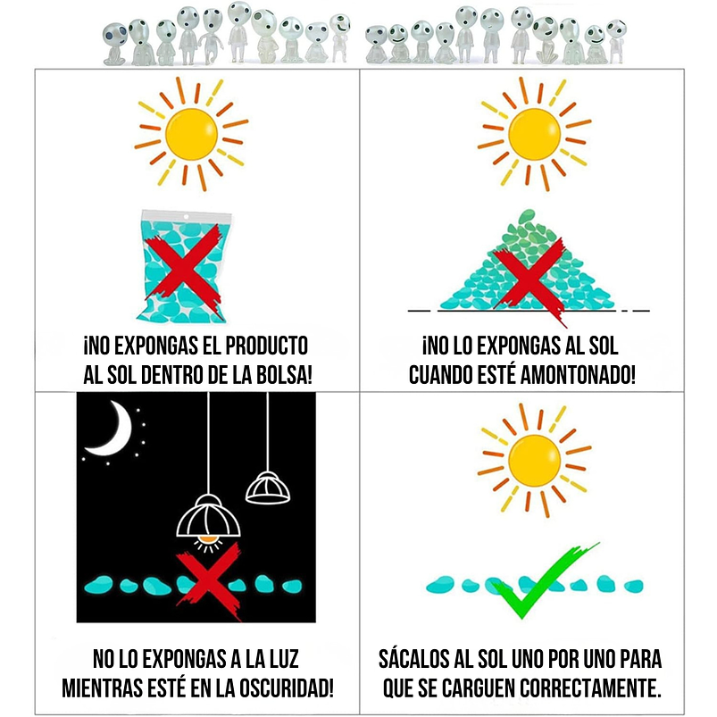 Figura Aliens Luminoso Decorativo Terrario Jardin Hadas x10 piezas 10