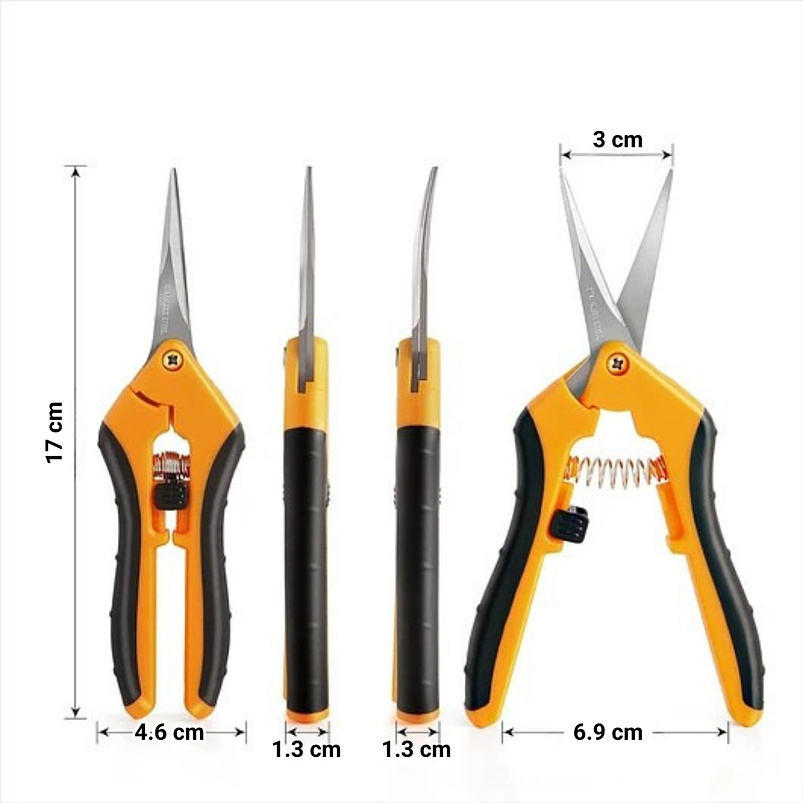 Tijeras De Poda Para Corte Recto y Curvo x 2 Unidades En Acero Inoxidable Plantas Bonsais 3