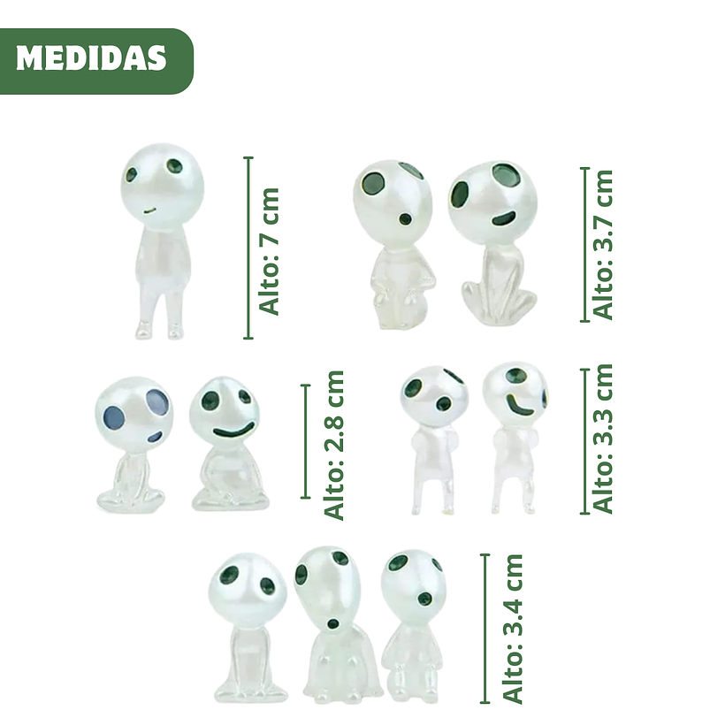 Figura Aliens Luminoso Decorativo Terrario Jardin Hadas x10 piezas 4