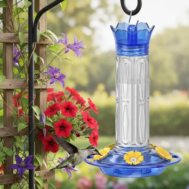 Bebedero x2 unidades Colibríes Aves Plástico Colgante 10oz c/u 11