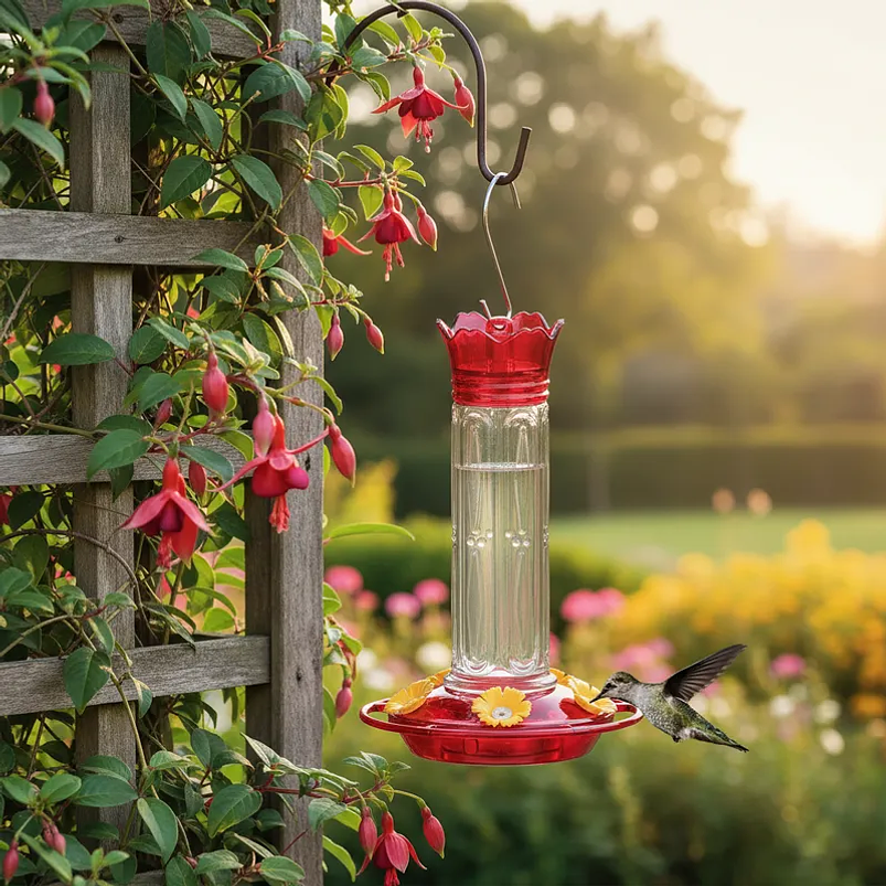 Bebedero Aves Colibríes Plástico De Jardín Colgante x600ml 4