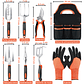 Kit De Herramientas De Jardín 8 Piezas Resistentes Con Bolsa - Miniatura 3