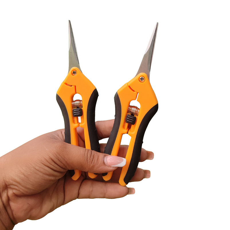 Tijeras De Poda Para Corte Recto y Curvo x 2 Unidades En Acero Inoxidable Plantas Bonsais 4