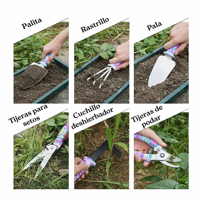 Kit Siembra Herramientas Jardín Plantas x11 Piezas Más Estuche 4
