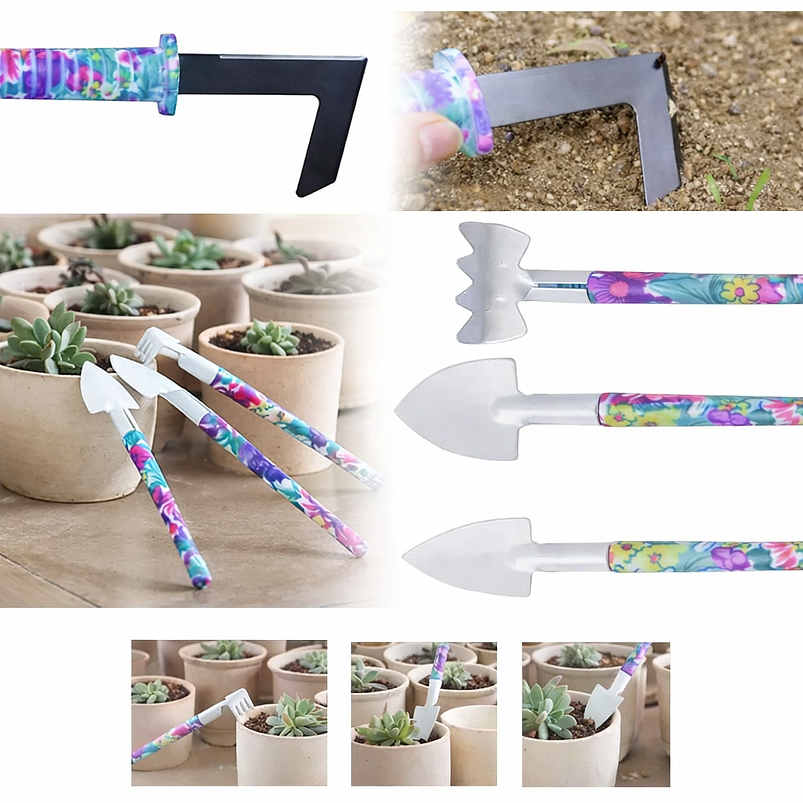 Kit Siembra Herramientas Jardín Plantas x11 Piezas Más Estuche 6