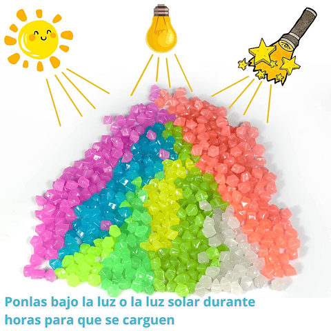 Piedras Luminosas x700 Para Jardín Decoración Al Aire Libre Multicolor