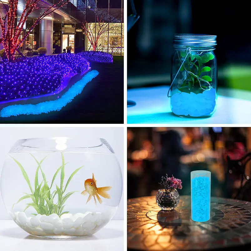 Piedras Luminosas Decorativas Para Jardin de Hadas Pesceras/Acuario X1000pz 9